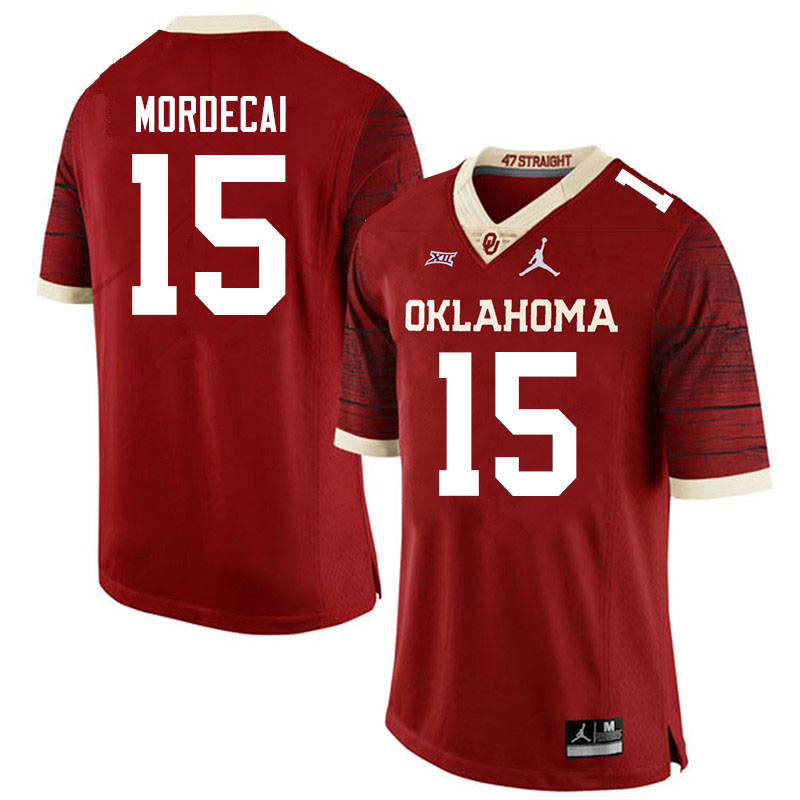 Men #15 Tanner Mordecai Oklahoma Sooners Jordan Brand Limited College Football Jerseys Sale-Crimson
